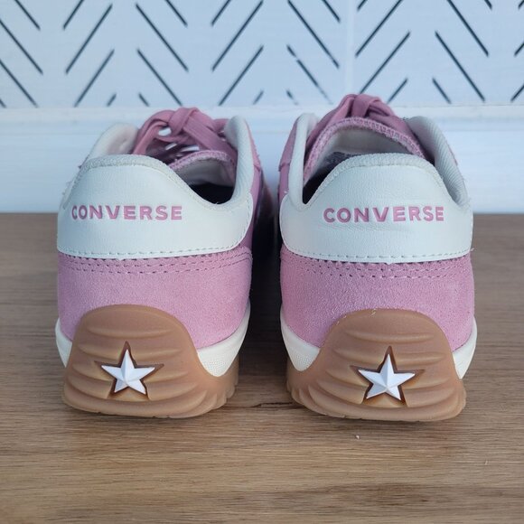 ⭐Converse Run Star Trainer Ox Sz 5.5 Men Casual Shoes Suede Pink Sneaker A13362C - Picture 4 of 10